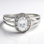 Anello in argento con Goshenite