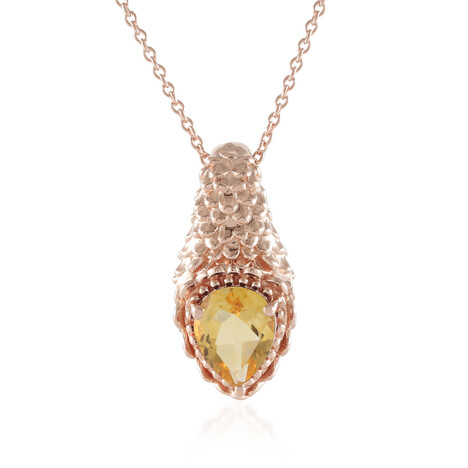 Citrin-Silberhalskette