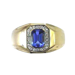 Bague en or et Tanzanite AAA