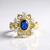 Bague en argent et Spinelle bleu cobalt (Gems en Vogue)