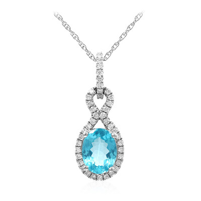 Collana in oro con Apatite Blu