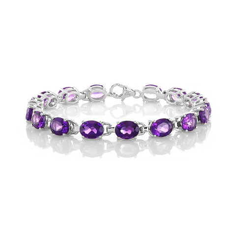 Sibirischer Amethyst-Silberarmband