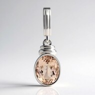 Ciondolo in argento con Morganite Brasiliana
