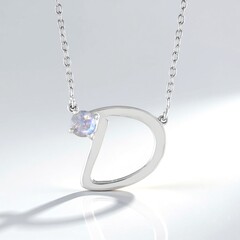 Collana in argento con Pietra di Luna Arcobaleno