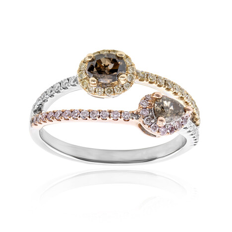 Gouden ring met SI2 Fancy Diamanten (CIRARI)