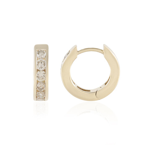 I2 Schokoladen-Brillant-Goldohrringe (SUHANA)