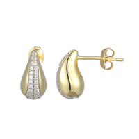 Boucles d'oreilles en argent et Zircon (Adela Silber)