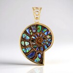 Ciondolo in argento con Ammonite (Bali Barong)