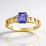 Anello in oro con Tanzanite AAA (CIRARI)