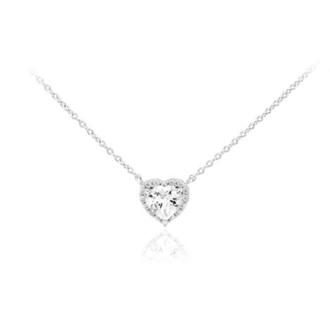 Collana in argento con Topazio Bianco