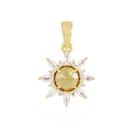 Colgante en plata con Zircón amarillo (Adela Silber)