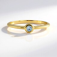 Anillo en plata con Aguamarina Santa María