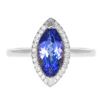 Gouden ring met een AAA tanzaniet (CIRARI)