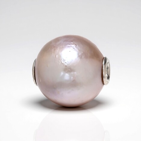 Charm in argento con Perla d'Acqua Dolce Porpora (MONOSONO COLLECTION)