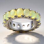 Bague en argent et Opale Welo