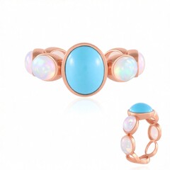 Anello in argento con Turchese Sleeping Beauty (de Melo Essence)