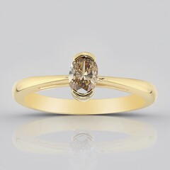 Bague en or et Diamant Cognac d'Argyle I3 (Mark Tremonti)