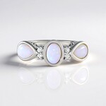 Anello in argento con Opale Australiano