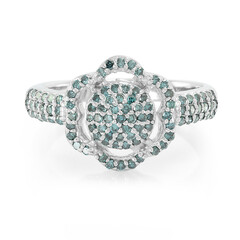 Zilveren ring met Fancy diamanten