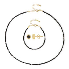 Parure en argent et Spinelle noir