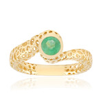 Gouden ring met een Russische smaragd (Ornaments by de Melo)