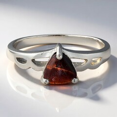 Anello in argento con Occhio di Tigre Rosso