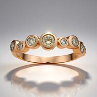 Anello in oro con Diamante Rose de France VS1 di Argyle (Annette)
