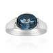 Anello in argento con Topazio Blu Londra