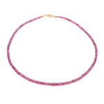 9K Pink Tourmaline Gold Necklace