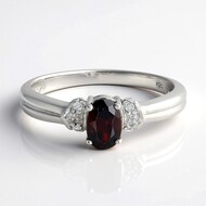 Anello in argento con Zircone Cioccolato