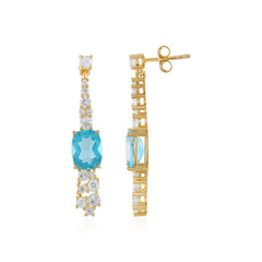 Pendientes en plata con Topacio color Paraiba