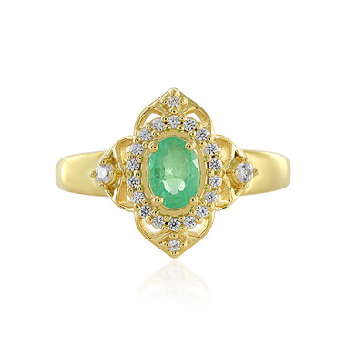 Anillo en plata con Esmeralda de Rusia