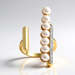 Anello in argento con Perla d'Acqua Dolce Bianca (TPC)