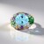 Anello in argento con Topazio Blu Cielo (Adela Silber)