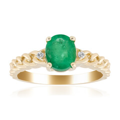 Bague en or et Emeraude de Zambie