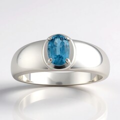 Bague en argent et Kyanite verte