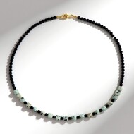 Collier en argent et Jaspe Kiwi (Riya)