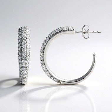 Boucles d'oreilles en argent et Zircon