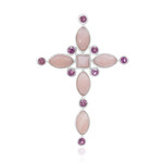 Colgante en plata con Ópalo rosa