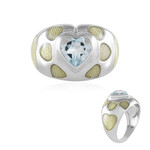 Sky Blue Topaz Silver Ring (Adela Silber)