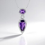Collana in argento con Ametista del Marocco