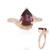 Zilveren ring met een roze zirkoon (Adela Silber)