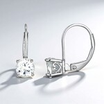 Orecchini in argento con Topazio Bianco