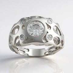 Anello in argento con Zircone