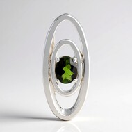 Colgante en plata con Turmalina verde de Brasil (Pallanova)