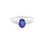 Anillo en plata con Zafiro azul de Madagascar
