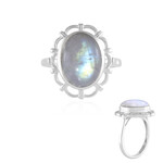 Regenbogen-Mondstein-Silberring