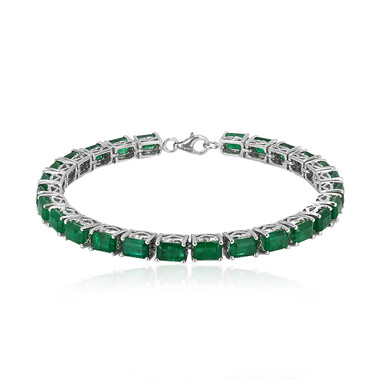 Bracciale in argento con Smeraldo Zambia
