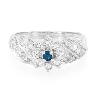 Anello in argento con Apatite Blu Royal