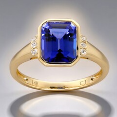 Anello in oro con Tanzanite AAA (CIRARI)